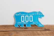 Load image into Gallery viewer, Northwest Territories 1970 Sample License Plate Polar Bear NWT Canada Vintage Wall Hanging Decor - Eagle&#39;s Eye Finds
