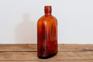Bearded Man Whiskey Amber Bottle Vintage Gooderham & Worts Canadian Glass Bottle - Eagle's Eye Finds