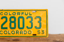 Load image into Gallery viewer, Colorado 1953 License Plate Vintage Wall Hanging Decor - Eagle&#39;s Eye Finds
