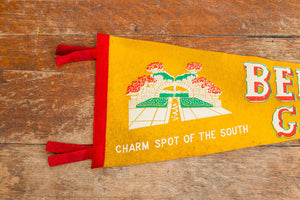 Bellingrath Gardens Alabama Yellow Felt Pennant Vintage Wall Decor - Eagle's Eye Finds