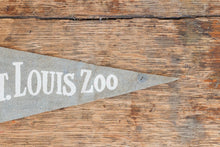 Load image into Gallery viewer, St. Louis Zoo Missouri Felt Pennant Vintage Gray Animal Decor - Eagle&#39;s Eye Finds

