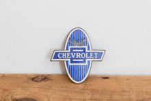 Load image into Gallery viewer, Chevy Radiator Badge Vintage Porcelain Enamel Chevrolet - Eagle&#39;s Eye Finds
