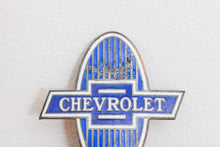 Load image into Gallery viewer, Chevy Radiator Badge Vintage Porcelain Enamel Chevrolet - Eagle&#39;s Eye Finds
