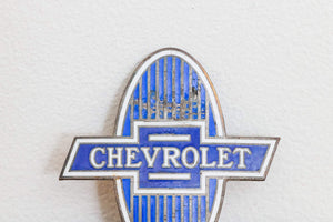 Chevy Radiator Badge Vintage Porcelain Enamel Chevrolet - Eagle's Eye Finds