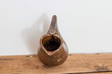 Load image into Gallery viewer, Student Pottery Brown Pitcher Vintage Ceramic Decor - Eagle&#39;s Eye Finds
