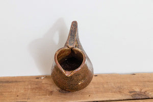 Student Pottery Brown Pitcher Vintage Ceramic Decor - Eagle's Eye Finds