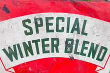 Load image into Gallery viewer, Conoco Winter Blend Sign and Vintage Cap and Gown Painted Sign - Eagle&#39;s Eye Finds
