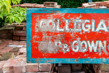 Load image into Gallery viewer, Conoco Winter Blend Sign and Vintage Cap and Gown Painted Sign - Eagle&#39;s Eye Finds
