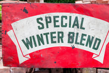 Load image into Gallery viewer, Conoco Winter Blend Sign and Vintage Cap and Gown Painted Sign - Eagle&#39;s Eye Finds
