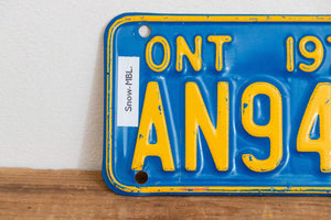 Ontario 1972 Snowmobile License Plate Vintage Canada Wall Hanging Decor - Eagle's Eye Finds