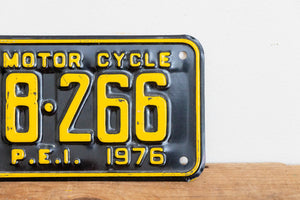 PEI 1976 Motorcycle License Plate Vintage Prince Edward Island Canada Wall Hanging Decor - Eagle's Eye Finds