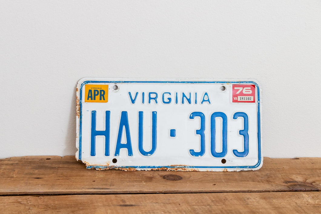 Virginia 1976 License Plate Vintage Wall Hanging Decor - Eagle's Eye Finds