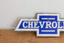 Load image into Gallery viewer, Chevy Radiator Badge Vintage Porcelain Enamel Chevrolet - Eagle&#39;s Eye Finds
