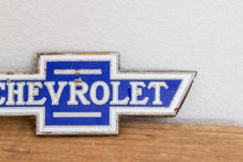 Load image into Gallery viewer, Chevy Radiator Badge Vintage Porcelain Enamel Chevrolet - Eagle&#39;s Eye Finds
