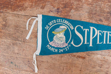 Load image into Gallery viewer, St. Petersburg Florida Felt Pennant Vintage De Soto Celebration Wall Decor - Eagle&#39;s Eye Finds
