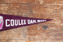 Load image into Gallery viewer, Coulee Dam Washington Felt Pennant Vintage Souvenir - Eagle&#39;s Eye Finds
