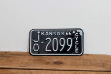 Load image into Gallery viewer, Kansas 1966 Motorcycle License Plate Vintage Wall Hanging Decor - Eagle&#39;s Eye Finds
