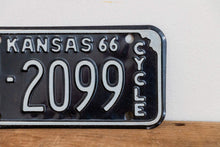 Load image into Gallery viewer, Kansas 1966 Motorcycle License Plate Vintage Wall Hanging Decor - Eagle&#39;s Eye Finds
