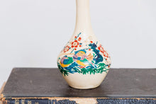 Load image into Gallery viewer, Satsuma Floral Bird Vase Vintage Ceramic Decor - Eagle&#39;s Eye Finds
