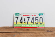 Load image into Gallery viewer, Indiana 1987 Wander License Plate Vintage 1980s Wall Hanging Decor - Eagle&#39;s Eye Finds
