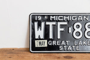 WTF Michigan 1979 Great Lake State License Plate Vintage Wall Hanging Decor - Eagle's Eye Finds