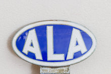 Load image into Gallery viewer, ALA Radiator Badge Vintage Porcelain Enamel Automotive Legal Association - Eagle&#39;s Eye Finds
