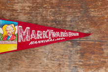 Load image into Gallery viewer, Mark Twain&#39;s Home Missouri Red Felt Pennant Vintage Wall Decor - Eagle&#39;s Eye Finds

