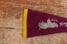 Load image into Gallery viewer, Minneapolis Minnesota Maroon Felt Pennant Vintage Wall Decor - Eagle&#39;s Eye Finds

