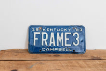 Load image into Gallery viewer, FRAME3 Kentucky 1983 Vanity License Plate Vintage Wall Hanging Decor - Eagle&#39;s Eye Finds
