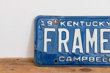 Load image into Gallery viewer, FRAME3 Kentucky 1983 Vanity License Plate Vintage Wall Hanging Decor - Eagle&#39;s Eye Finds
