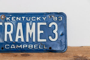 FRAME3 Kentucky 1983 Vanity License Plate Vintage Wall Hanging Decor - Eagle's Eye Finds