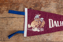 Load image into Gallery viewer, Dalhart Texas Cowboy Felt Pennant Vintage Maroon TX Wall Decor - Eagle&#39;s Eye Finds
