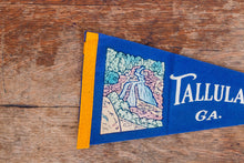 Load image into Gallery viewer, Tallulah Point Georgia Felt Pennant Vintage Blue Wall Decor Tallulah Gorge State Park - Eagle&#39;s Eye Finds
