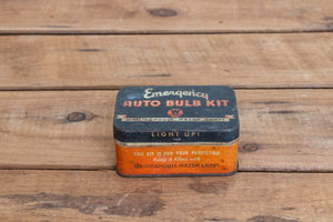 Emergency Auto Bulb Kit Tin Vintage Westinghouse Mazda Lamp Car and Auto Light Advertising - Eagle's Eye Finds