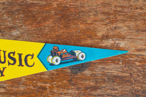 IMPKO Sarasota Florida Felt Pennant Vintage Retro Cars and Music Wall Decor - Eagle's Eye Finds