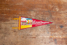 Load image into Gallery viewer, Mark Twain&#39;s Home Missouri Red Felt Pennant Vintage Wall Decor - Eagle&#39;s Eye Finds

