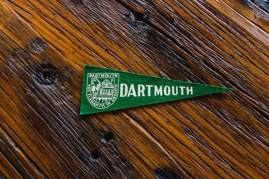 Dartmouth College Green Mini Felt Pennant Vintage College Decor - Eagle's Eye Finds