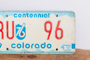 Colorado 1976 License Plate Vintage Centennial Wall Hanging Decor - Eagle's Eye Finds