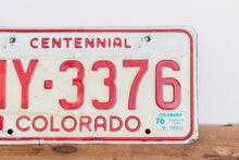 Load image into Gallery viewer, Colorado 1976 License Plate Vintage Boulder Centennial Wall Hanging Decor - Eagle&#39;s Eye Finds
