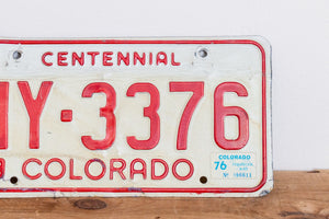 Colorado 1976 License Plate Vintage Boulder Centennial Wall Hanging Decor - Eagle's Eye Finds