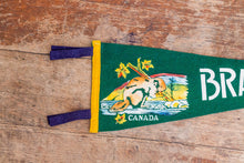 Load image into Gallery viewer, Brandon Manitoba Felt Pennant Vintage Green Canada Wall Decor - Eagle&#39;s Eye Finds
