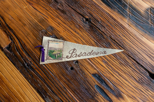 Pasadena California  Felt Pennant Vintage Wall Hanging Decor - Eagle's Eye Finds