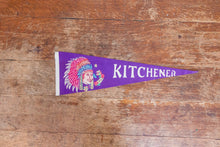 Load image into Gallery viewer, Kitchener Ontario First Nations Felt Pennant Vintage Canada Wall Decor - Eagle&#39;s Eye Finds
