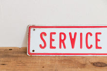 Load image into Gallery viewer, Service Car Sign Vintage Embossed Red and White Wall Hanging Decor - Eagle&#39;s Eye Finds
