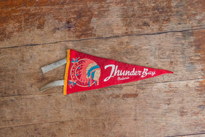 Thunder Bay Ontario First Nations Felt Pennant Vintage Canada Wall Decor - Eagle's Eye Finds