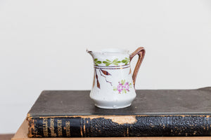 Floral Toothpick Holder Vintage Porcelain Tiny Jug Pitcher - Eagle's Eye Finds