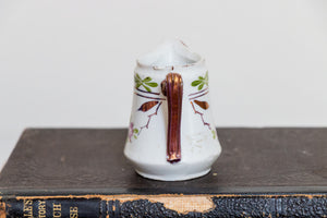 Floral Toothpick Holder Vintage Porcelain Tiny Jug Pitcher - Eagle's Eye Finds