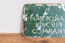 Load image into Gallery viewer, National Biscuit Company Sign Vintage Green Kitchen Wall Decor - Eagle&#39;s Eye Finds
