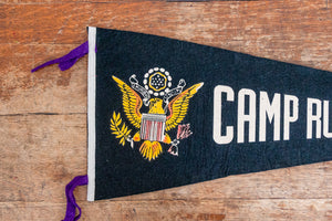 Camp Fort Rucker Alabama Felt Pennant Vintage Black Wall Decor - Eagle's Eye Finds