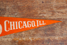 Load image into Gallery viewer, Chicago Felt Pennant Vintage Orange Illinois Wall Hanging Decor - Eagle&#39;s Eye Finds
